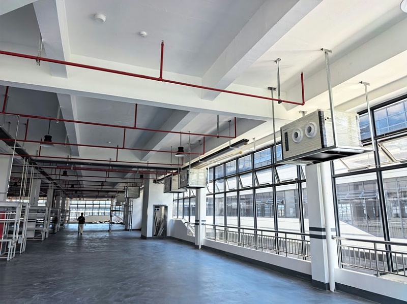 生產車間制冷降溫，安裝蒸發冷省電空調-臥式射流款