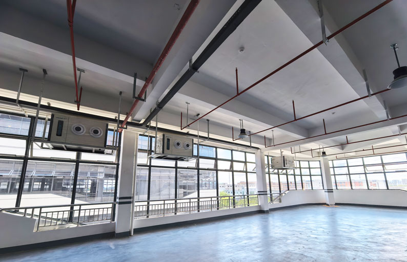 電動工具生產車間制冷降溫，安裝蒸發冷省電空調-臥式射流款