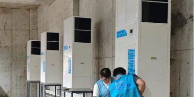 海墾集團蛋品雞蛋倉庫降溫使用星科蒸發(fā)冷省電空調SYL-ZL-25軸流立式柜機